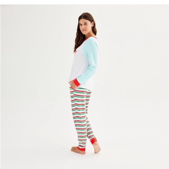 🆕Cuddl Duds  Holiday Mama Elf 2 Piece Pajama Set Size Tall Medium - Picture 3 of 3